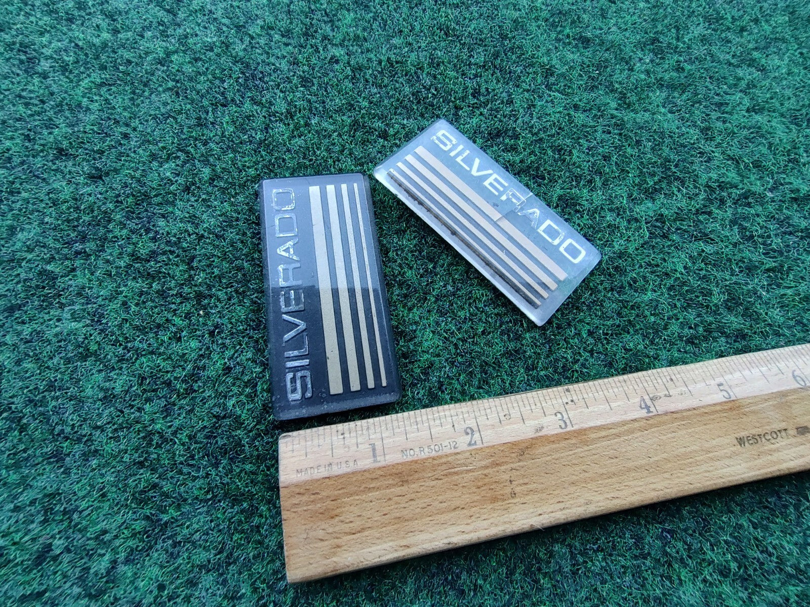 (2) 1990s Chevrolet SILVERADO Plastic Roof Panel Emblem OEM NAME PLATE Badge 5S3