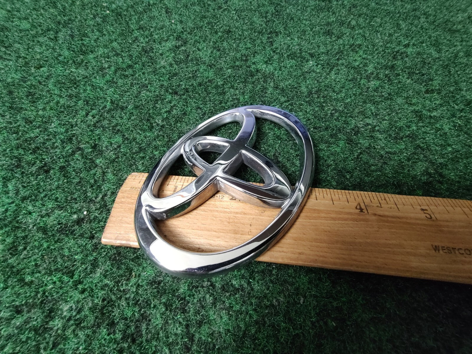 Toyota Chrome Emblem Logo Symbol Name Plate Unknown Model About 4" 7L8