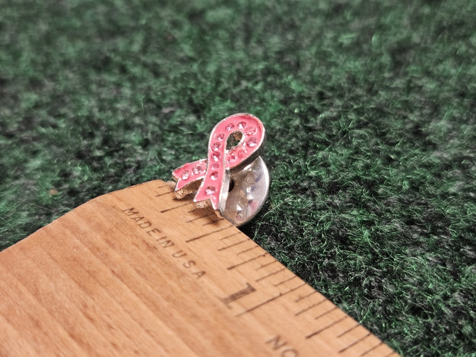 Enamel Crystal Breast Cancer Awareness Brooch Pin Pink Ribbon