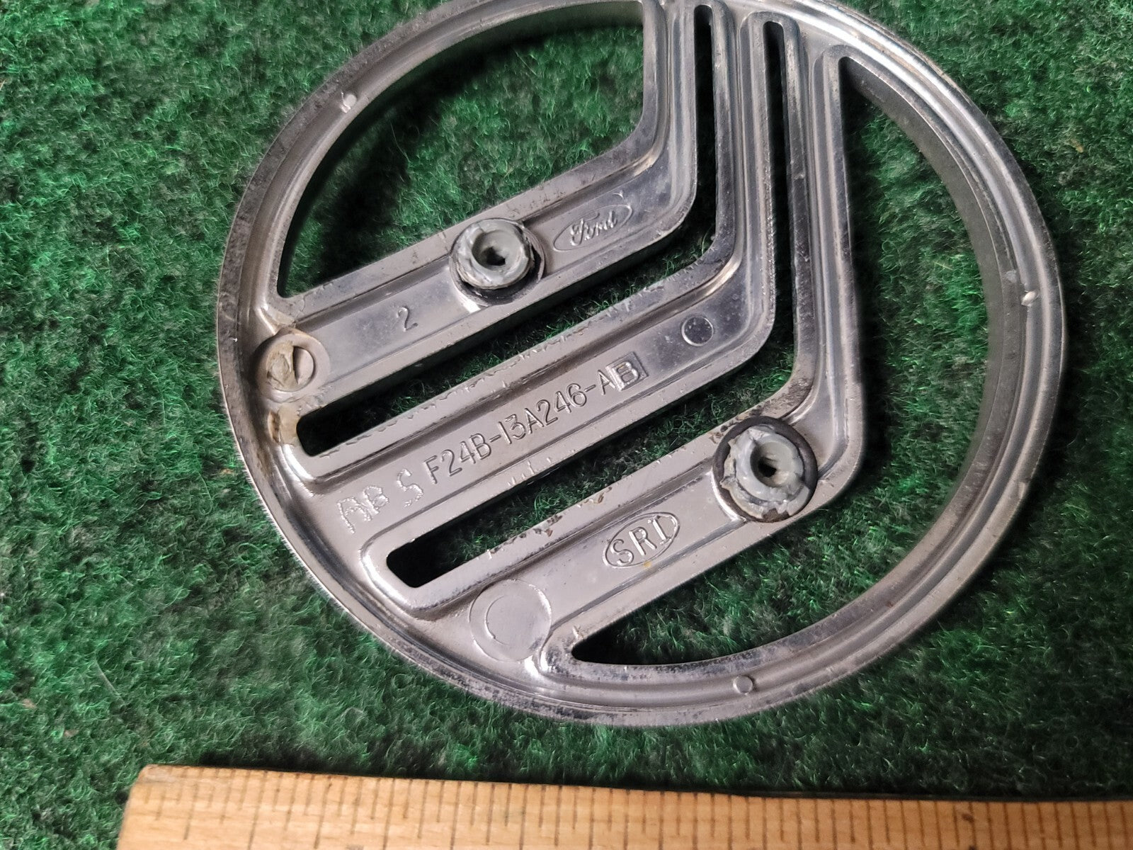 1990'S MERCURY SABLE REAR F24B-13A246-AB CHROME EMBLEM BADGE SYMBOL USED OEM 5S5