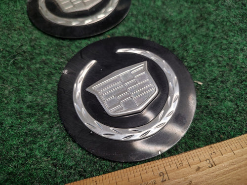(2) Cadillac Engine Motor Stick On Decal Emblem Badge Logo Nameplate 3S3