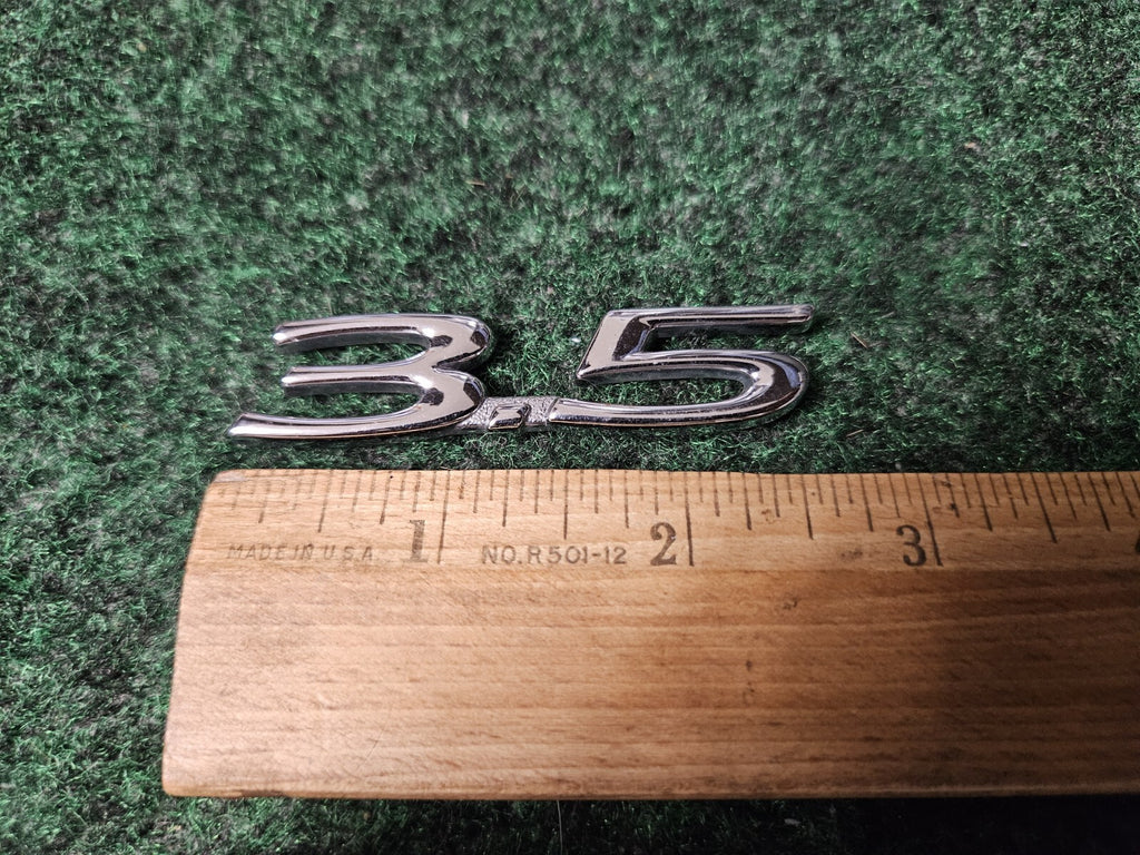 3.5 REAR GATE CHROME EMBLEM Nameplate Name Plate LOGO BADGE OEM 3M3