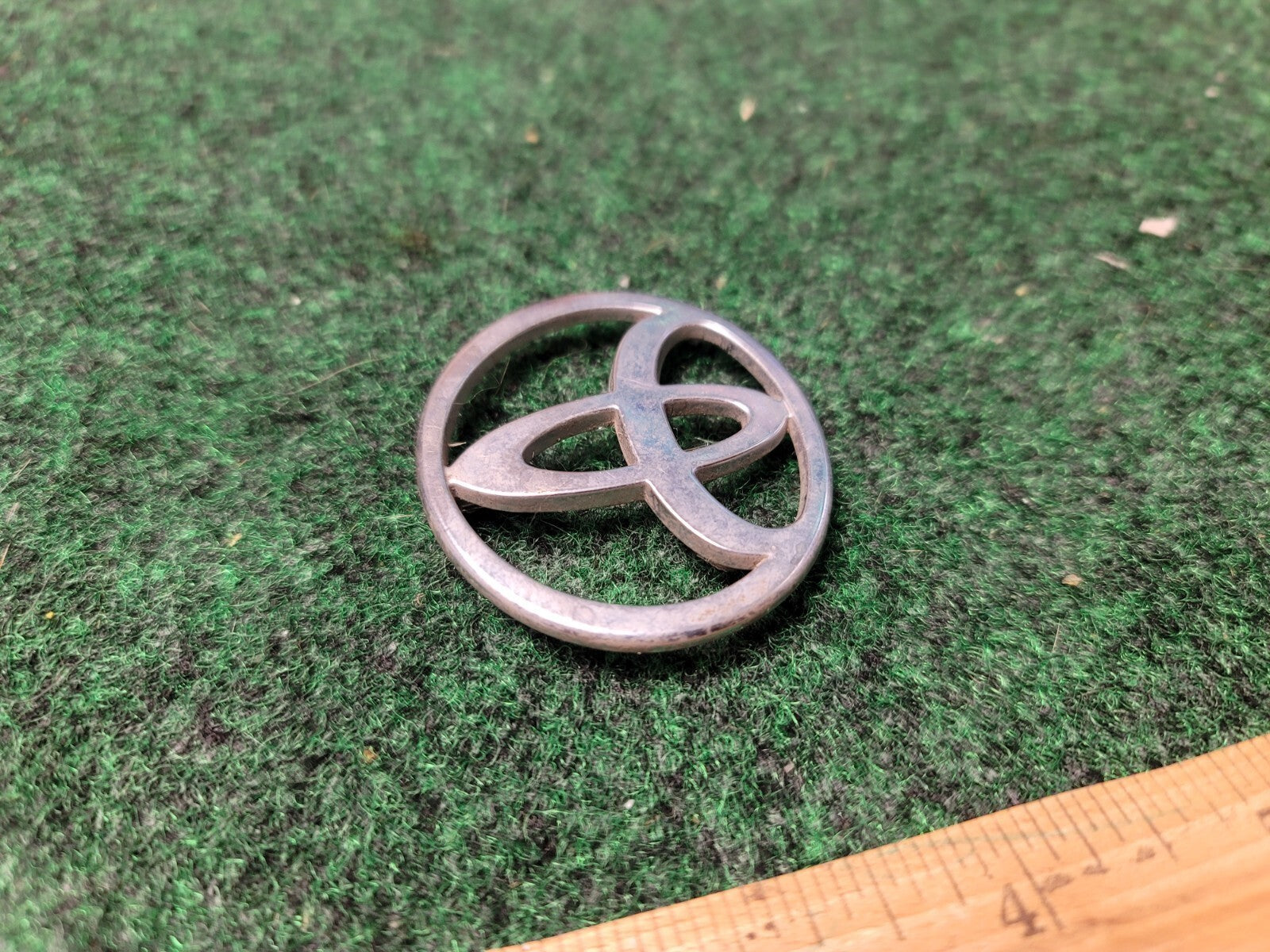 Toyota Chrome Plastic Emblem Badge Logo OEM 2" wide 10L3