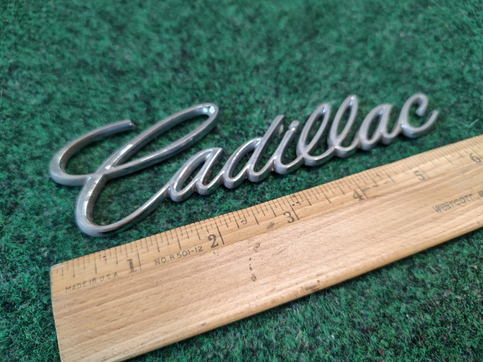 Cadillac Chrome Plastic 6inch Emblem Badge Logo Nameplate Name Plate 3S7