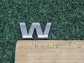 OEM "W" Silver Individual Letter Lettering Emblem Badge Logo Nameplate 7S7