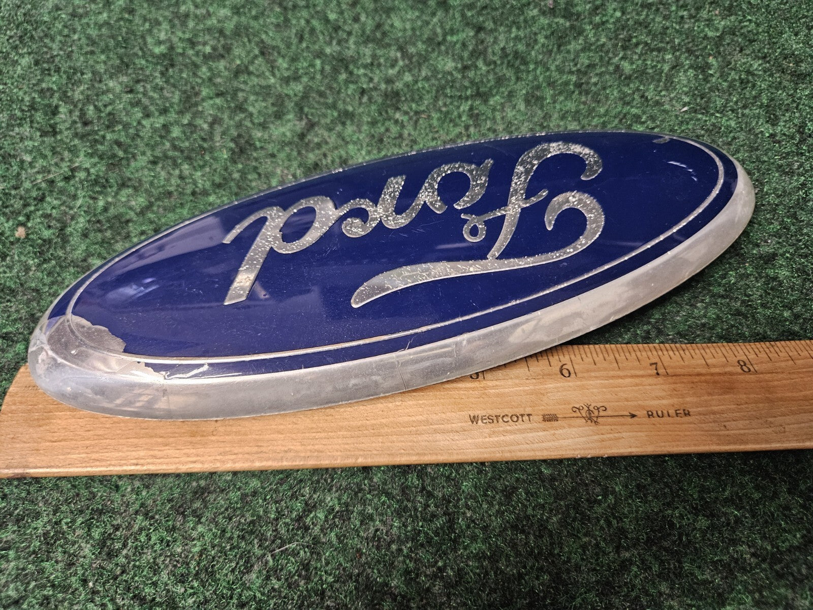 Ford Taurus Front Grille Emblem 9" Oval Badge OEM 7T43-15402A16-AA 4M5