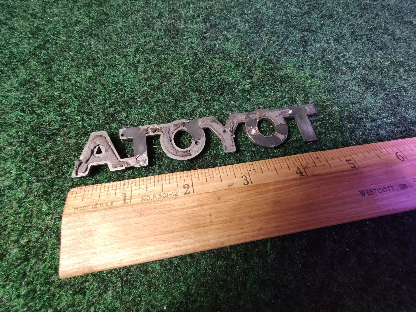 Toyota OEM Chrome Plastic 4.75" Emblem Badge Logo Nameplate Name 7544 02070 2M4