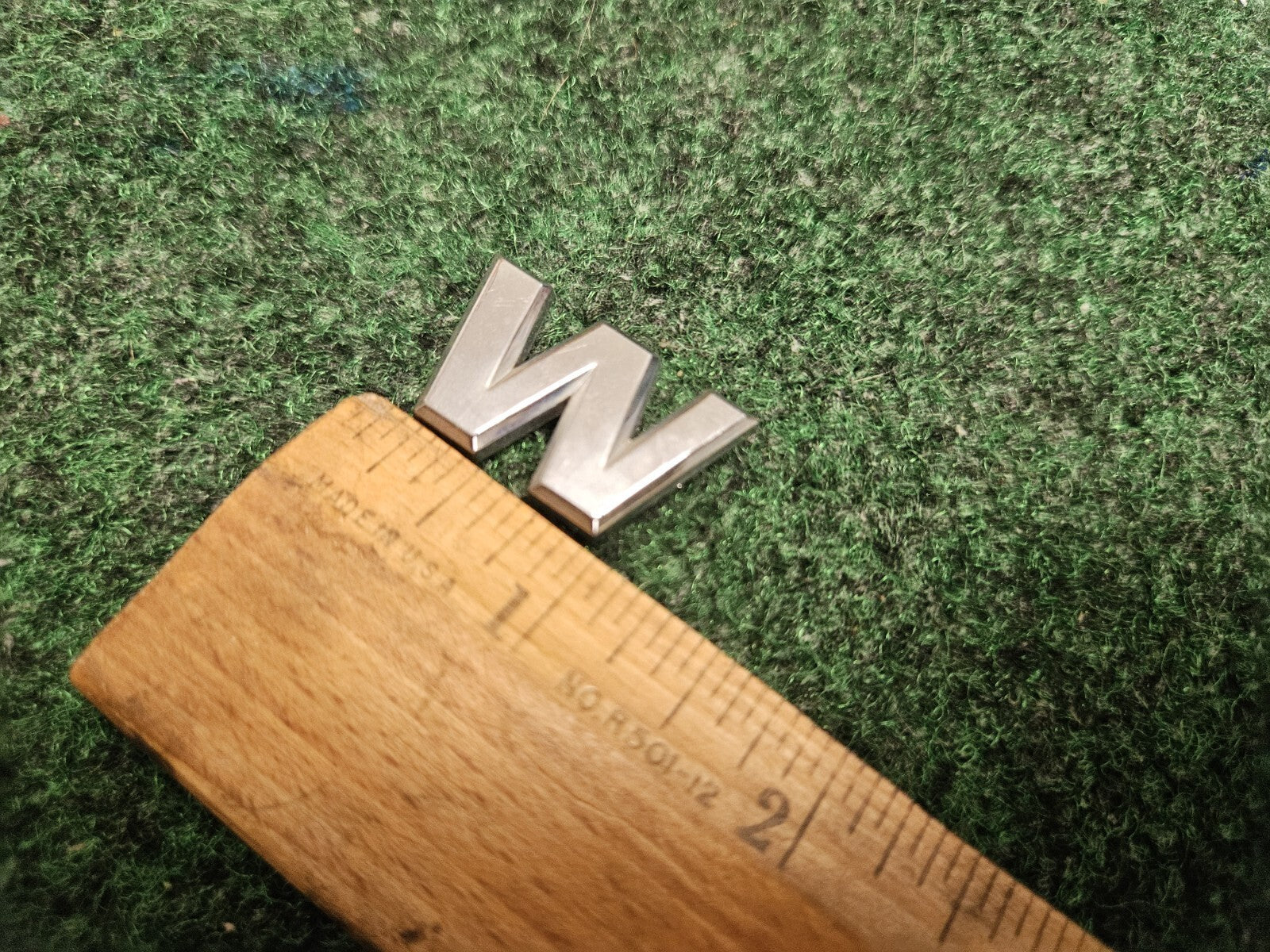 OEM "W" Chrome Individual Letter Lettering Emblem Badge Logo Nameplate CL4