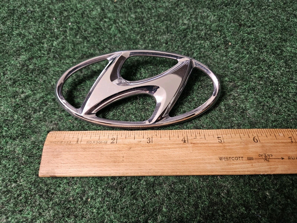 Hyundai Emblem Logo Symbol Badge Chrome OEM Nameplate Name Plate ~5.25" 4L5