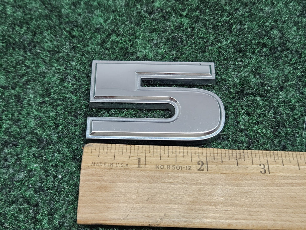 OEM 3D "5" Chrome Individual Number Lettering Emblem Badge Logo Nameplate 7S8