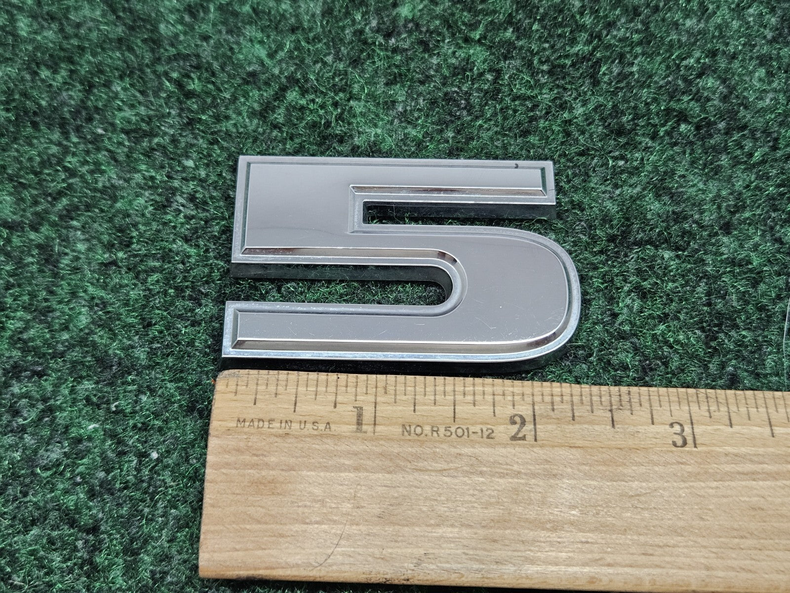 OEM 3D "5" Chrome Individual Number Lettering Emblem Badge Logo Nameplate 7S8