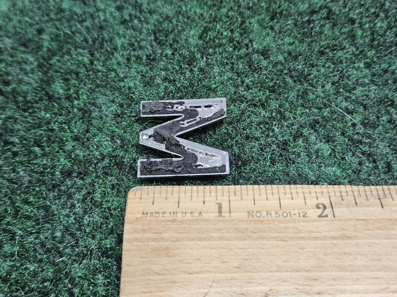 OEM "M" Silver Individual Letter Lettering Emblem Badge Logo Nameplate 7S7