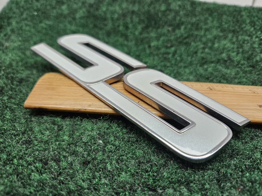 SS CHEVROLET EMBLEM BADGE NAMEPLATE GM Logo Pearle White Chrome GL1