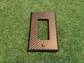 BLACK 3D CARBON FIBER VINYL LAYER Light Switch Plate Cover Wallplate 9L6