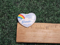 Heart Honored One Grandma Rainbow Clouds Lapel Pin