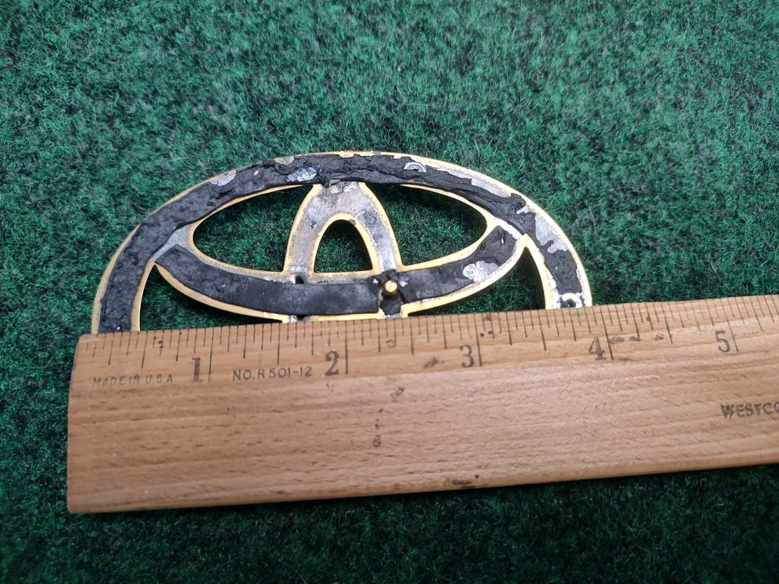 Toyota Gold Plastic Emblem Badge Logo OEM 4 INCH Wide 1S8