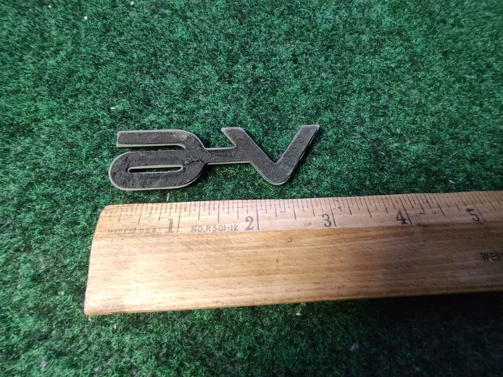 OEM V-6 V6 Purple & Black Plastic 3" Emblem Badge Logo Nameplate Name Plate 7S3