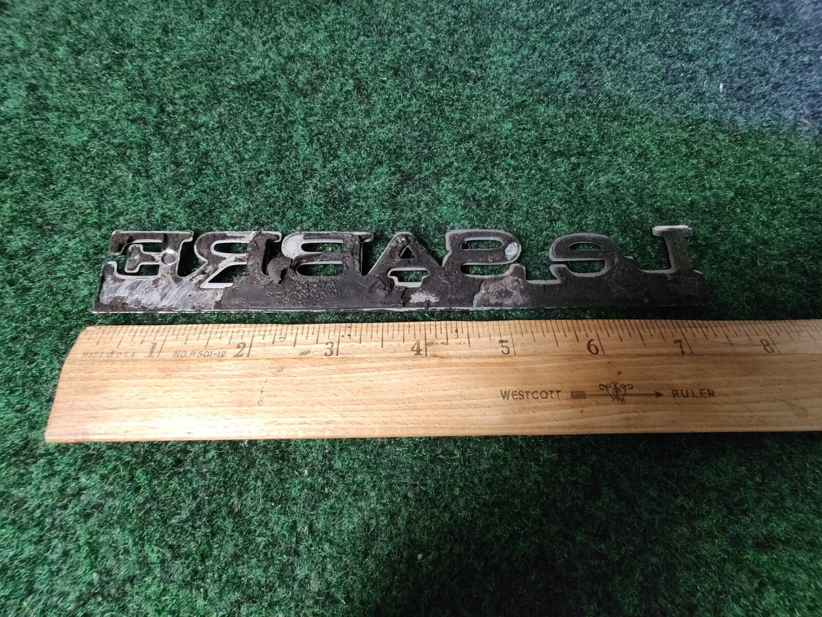 BUICK LESABRE CUSTOM - OEM EMBLEM BADGE SYMBOL LOGO NAME PLATE 6S6
