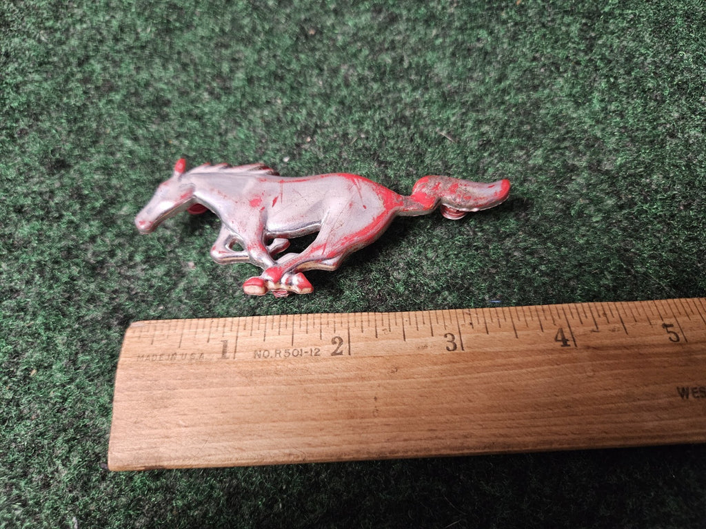 Mustang Emblem ~3.6" Inch Horse Red Logo Pony Badge Plastic 9L2