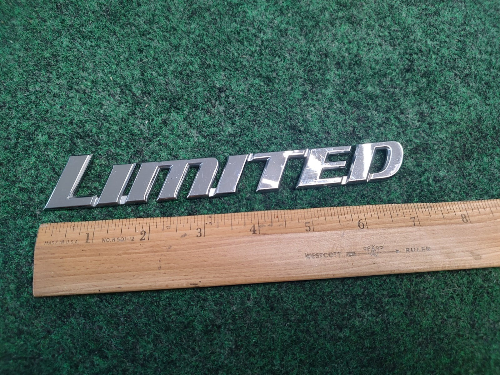 TOYOTA LIMITED CHROME SIDE EMBLEM LOGO BADGE SIGN SYMBOL NAME USED OEM 4S3