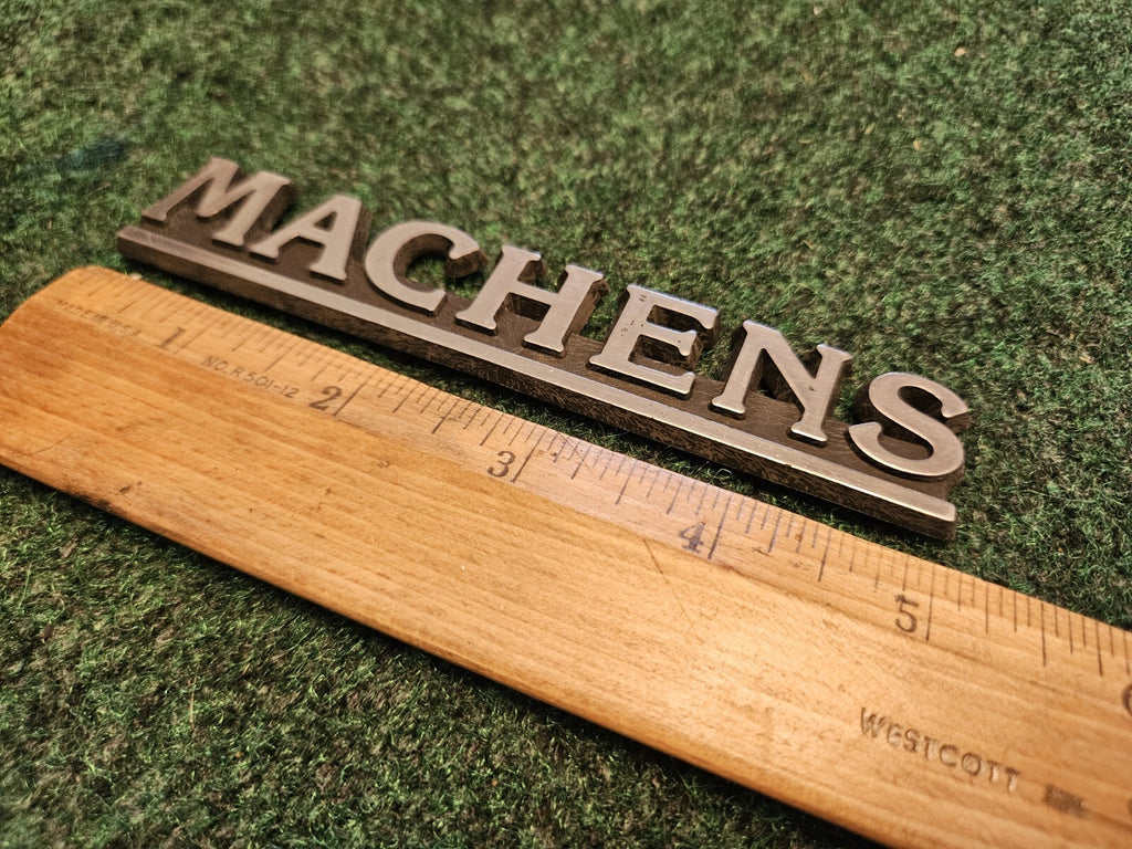 Machens Car Dealership Dealer Badge Emblem Name Plate Nameplate Vintage 5M4