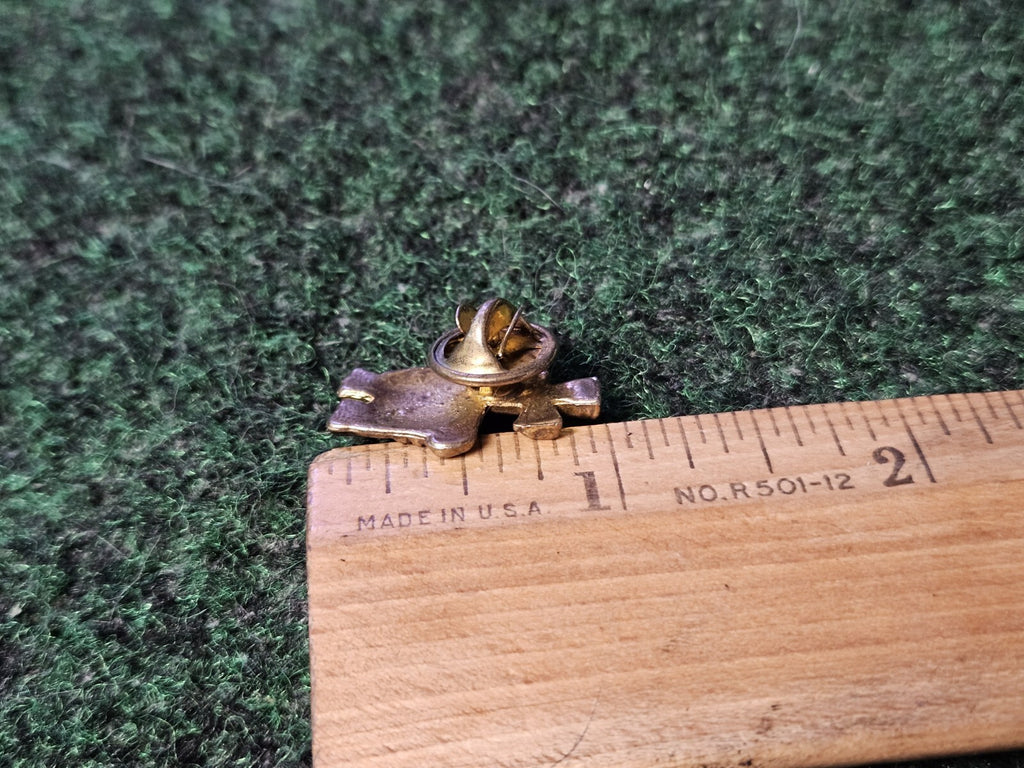 Goldtone Lamb Cross Easter Tac Lapel Pin
