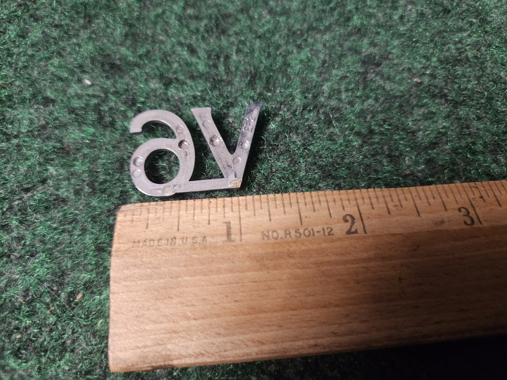 OEM V6 Chrome Black Plastic Emblem Badge Logo Nameplate Name Plate 3M2