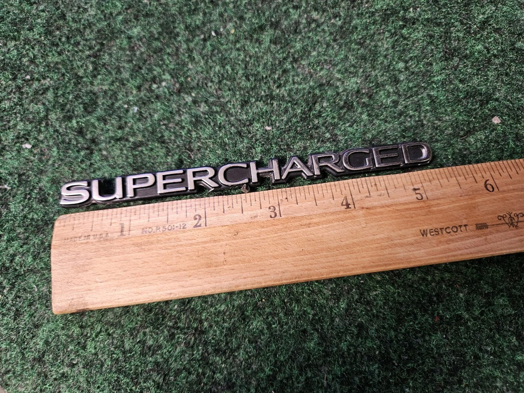 1995-2004 BUICK PARK AVE REGAL RIVIERA SUPERCHARGED LOGO BADGE SIGN EMBLEM 4M8