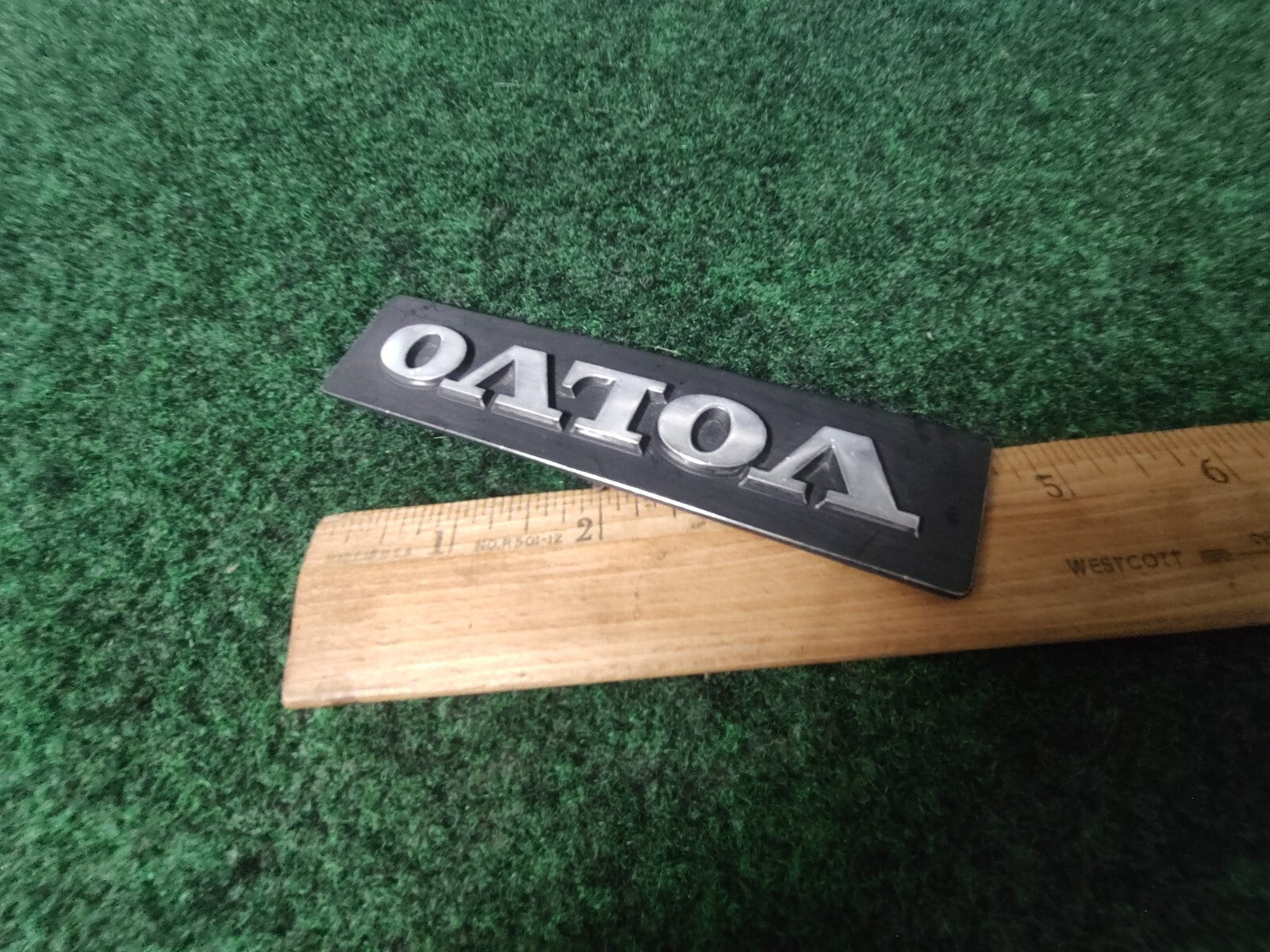 Volvo OEM 240 & 960 Black Metal Side Fender Emblem Badge Logo 1321746 8L3