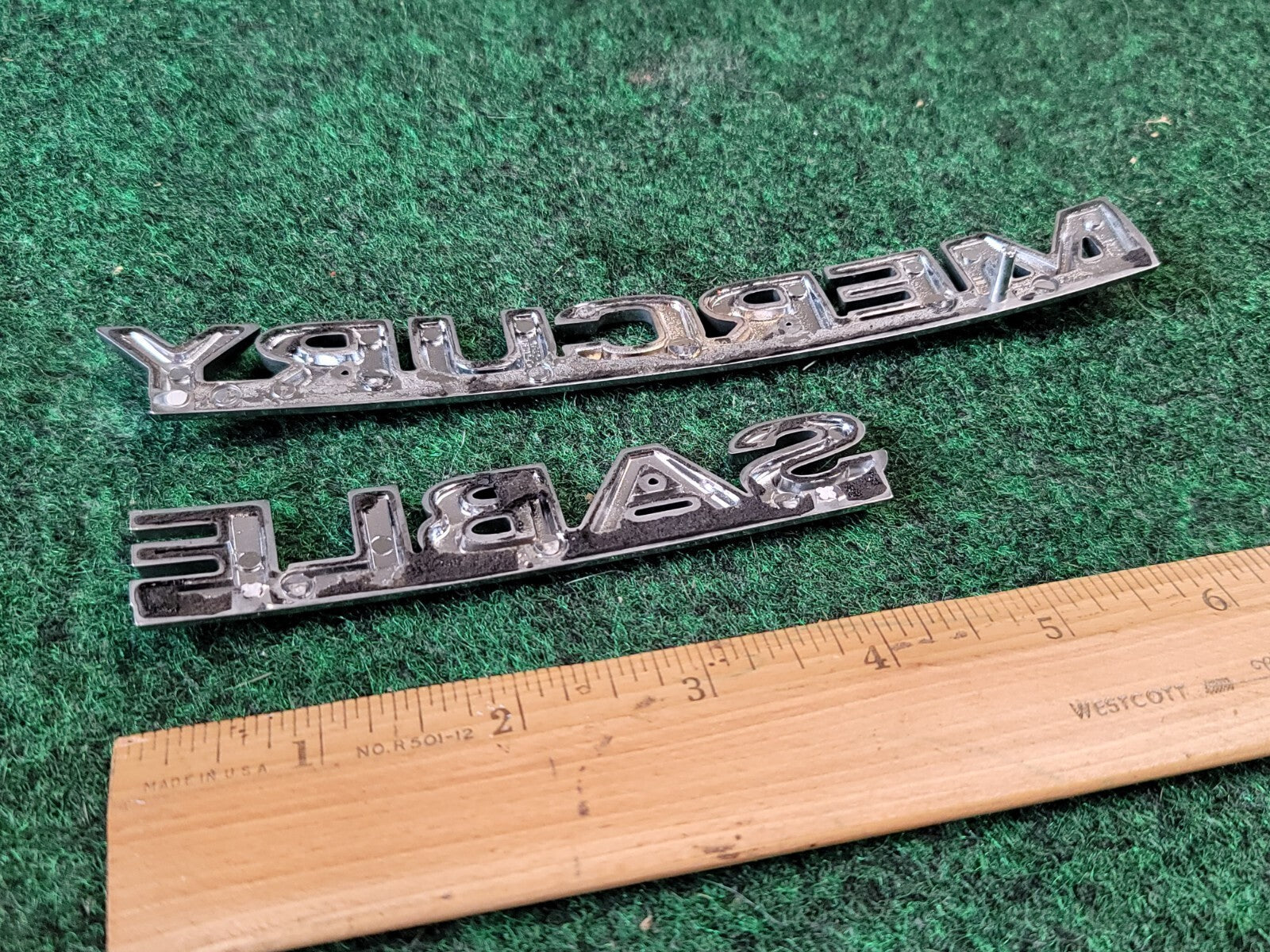00 01 02 03 MERCURY SABLE HATCHBACK REAR LID EMBLEM LOGO BADGE SIGN SET 1M3