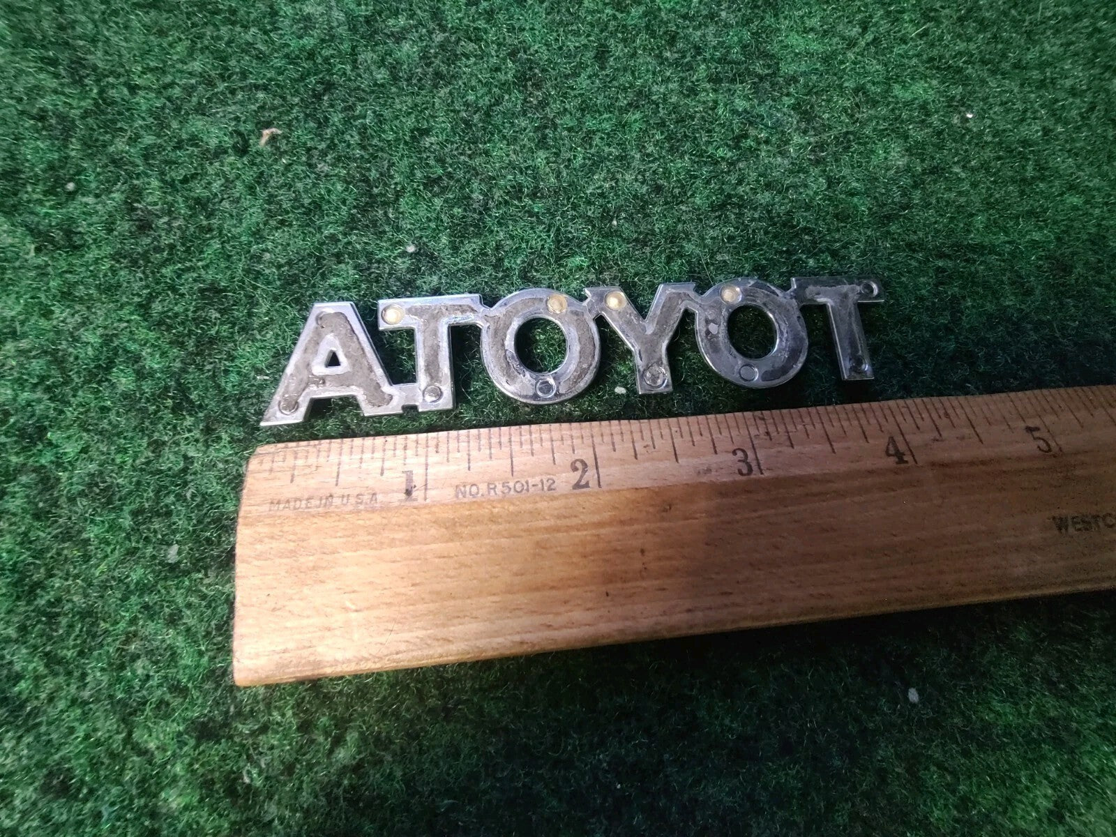 Toyota Rear Trunk Lid Emblem Name Plate Nameplate 4'' Inch Chrome OEM 4S3