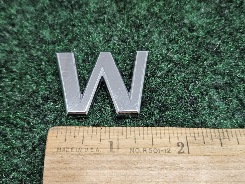 OEM "W" Chrome Individual Letter Lettering Emblem Badge Logo Nameplate 7S6