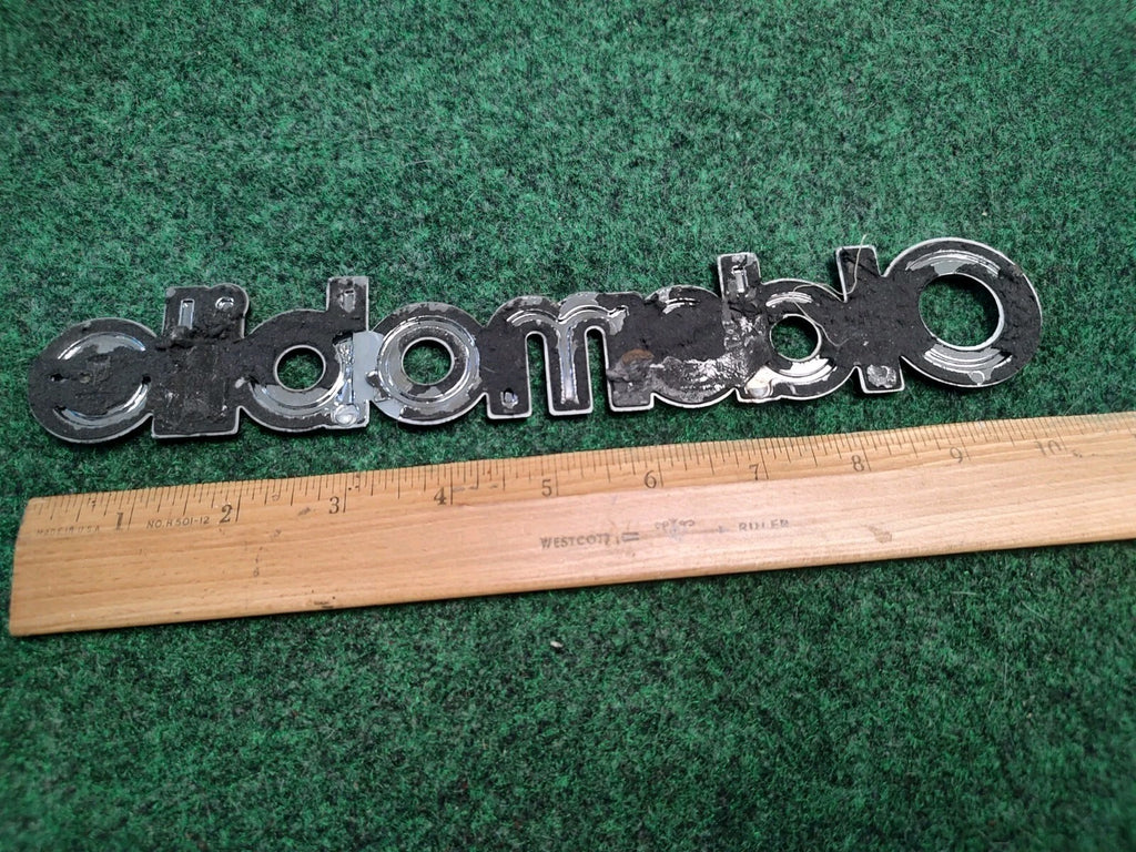 Vintage Oldsmobile name plate Chrome Metal Car Emblem 1S8