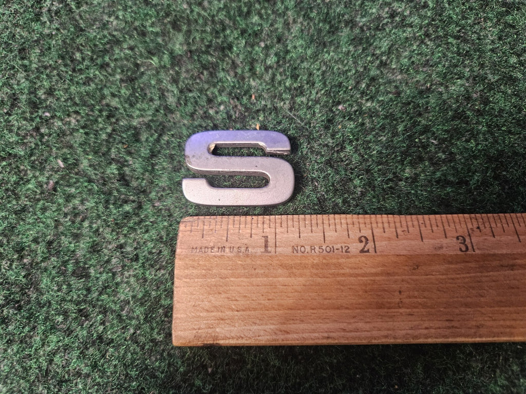 OEM "S" Silver Individual Letter Lettering Emblem Badge Logo Nameplate 4M7