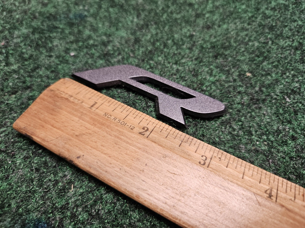 2011-2019 FORD EXPLORER FRONT Letter R Only HOOD EMBLEM LOGO BADGE GRAY OEM CL4