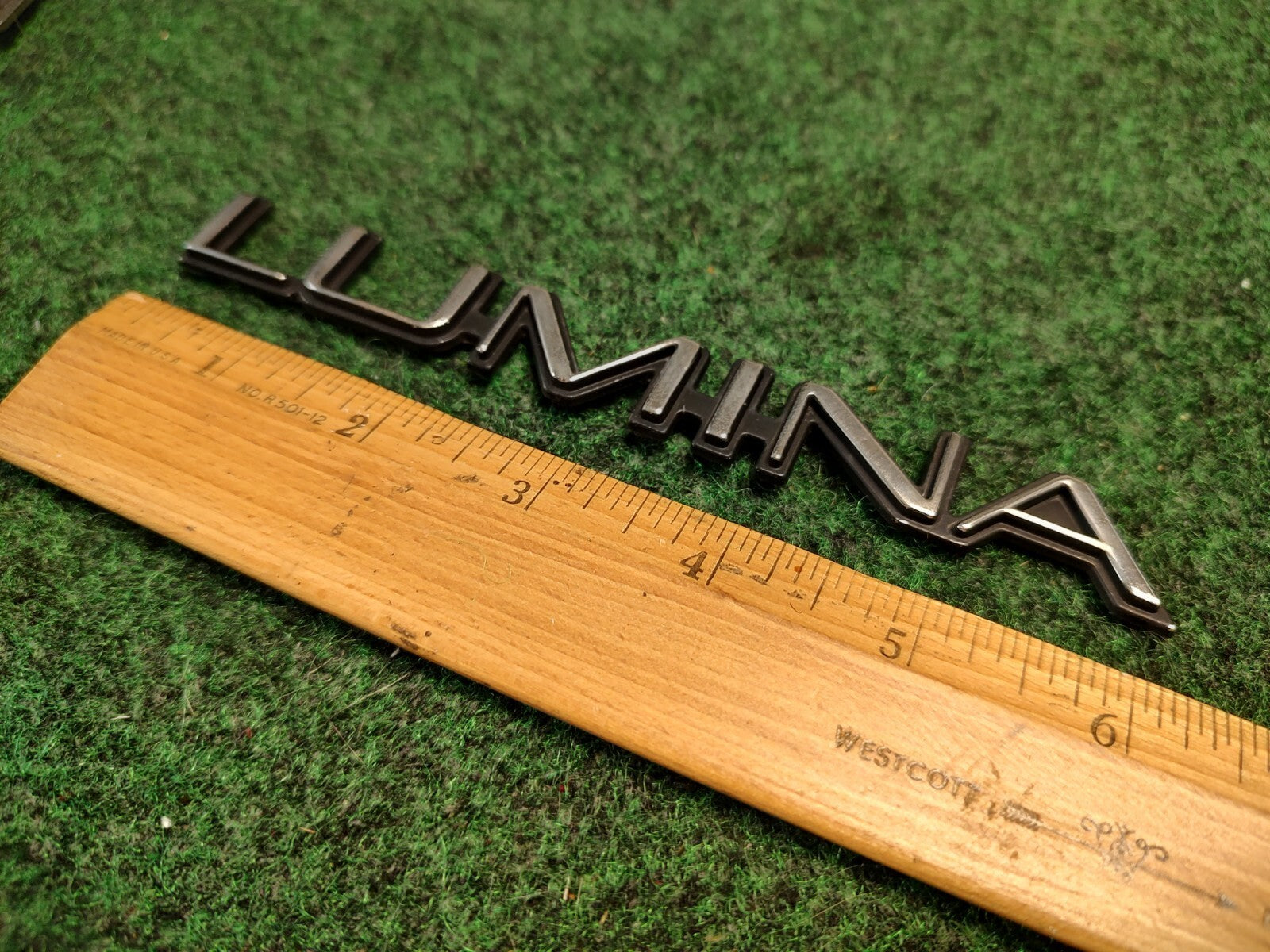 Chevy OEM Lumina Chrome 6" Rear Trunk Emblem Badge Logo Nameplate Name Plate 2S3