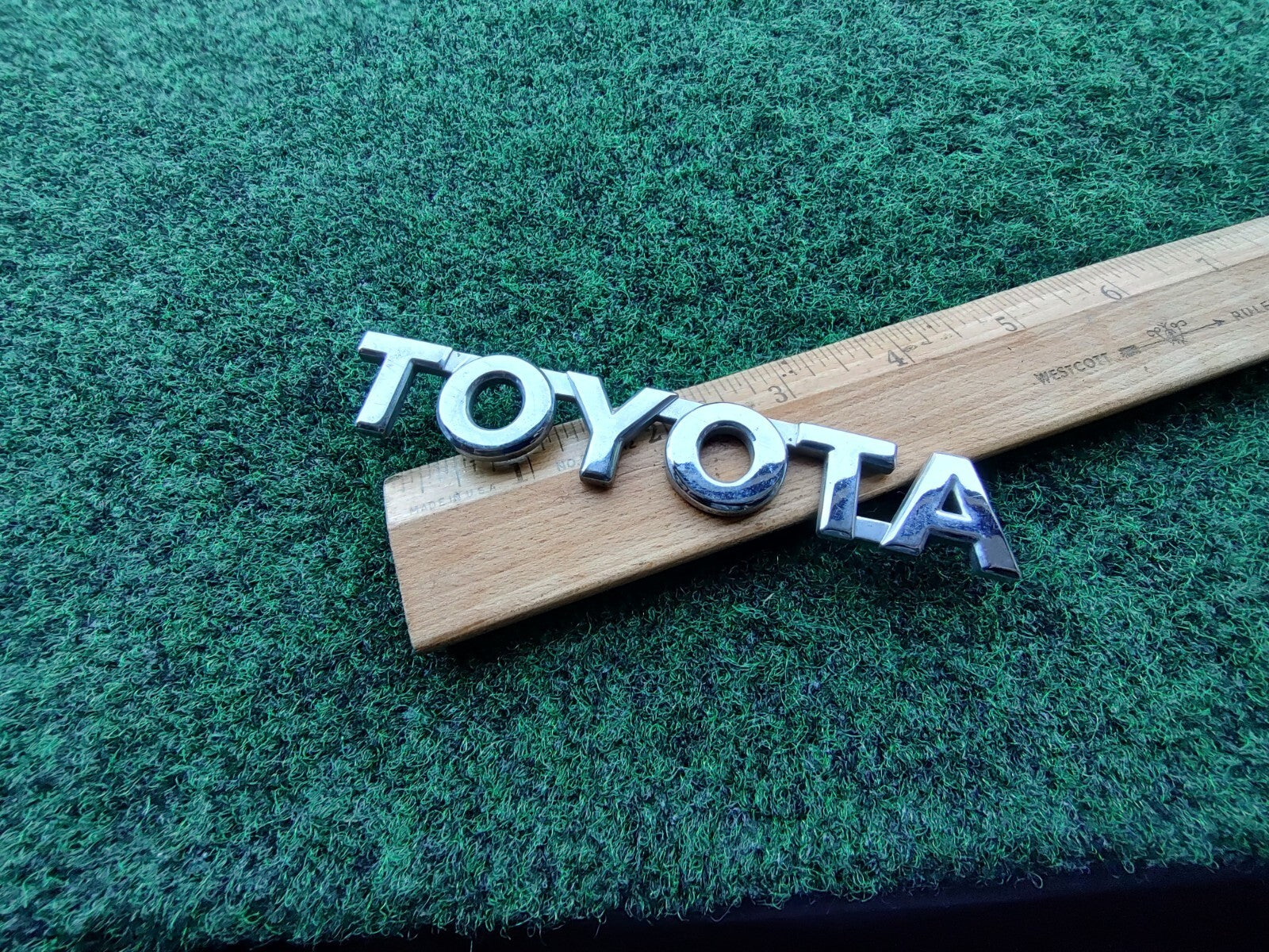 Toyota OEM Chrome Plastic 4.75" Emblem Badge Logo Nameplate Name 7544 02070 5S3