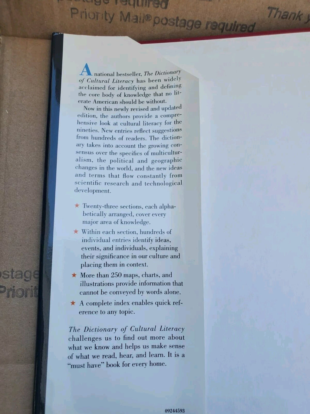 The Dictionary of Cultural Literacy - Hardcover By James Trefil B8