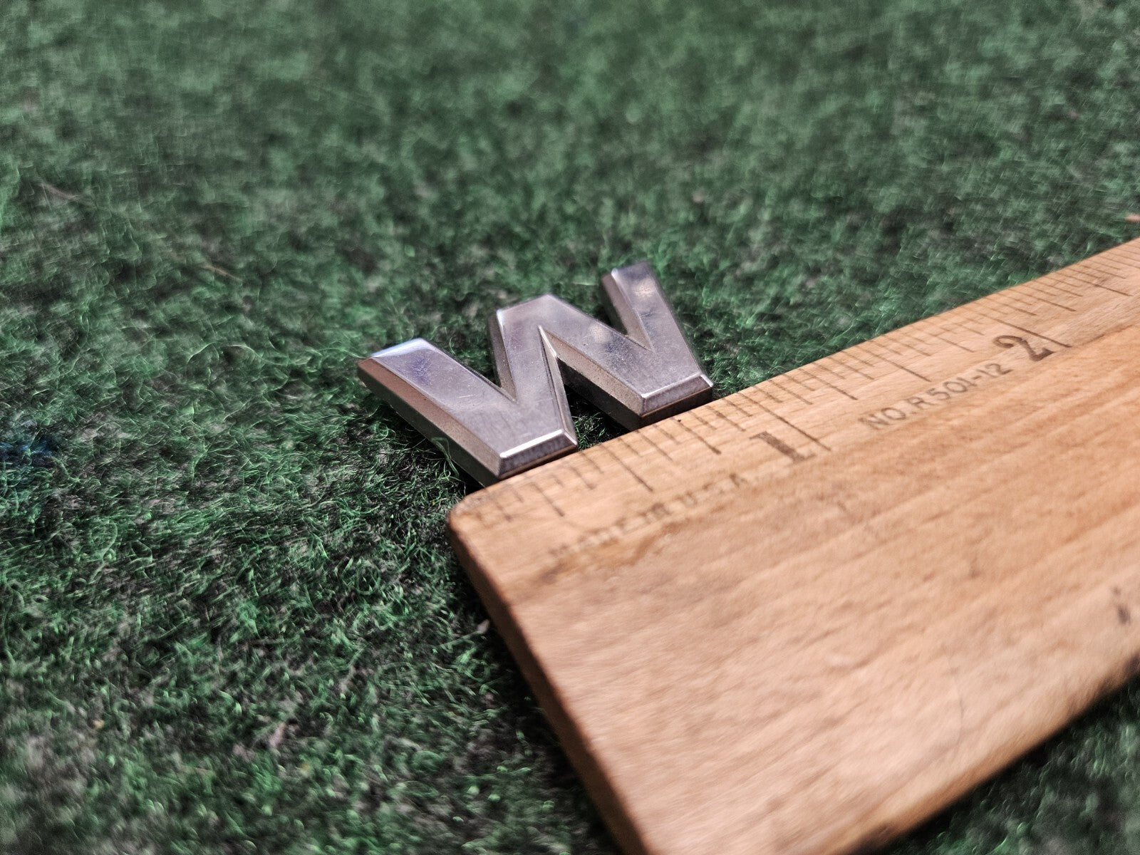OEM "W" Chrome Individual Letter Lettering Emblem Badge Logo Nameplate CL4