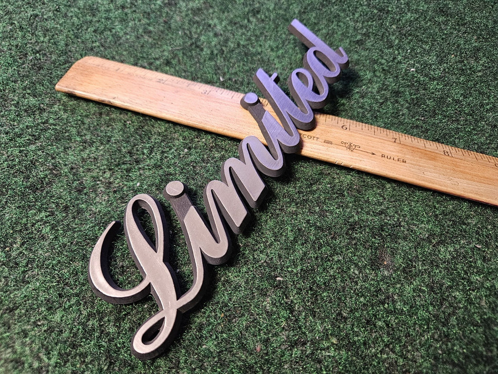Vintage "LIMITED" Emblem Badge Nameplate Name Plate Badge Logo 5M2