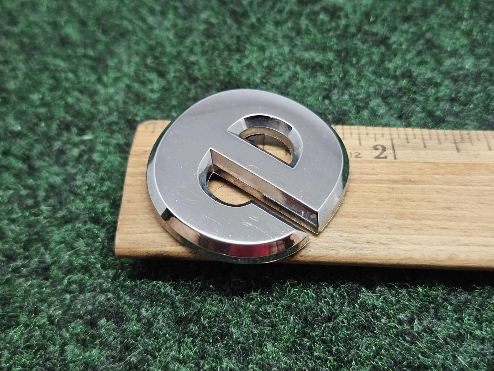 Jeep OEM "E" Chrome Hood Hatch Letter Emblem Badge Logo Nameplate 7S6