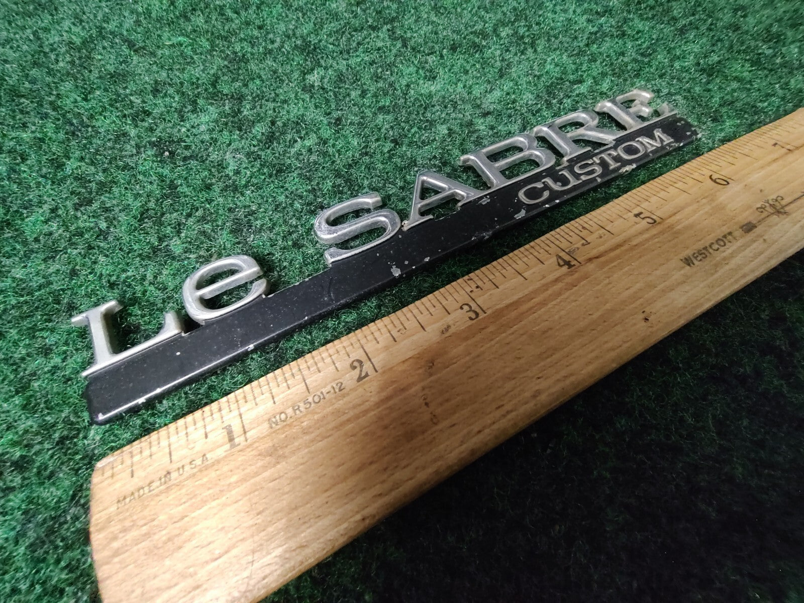 BUICK LESABRE CUSTOM - OEM EMBLEM BADGE SYMBOL LOGO NAME PLATE 4S5