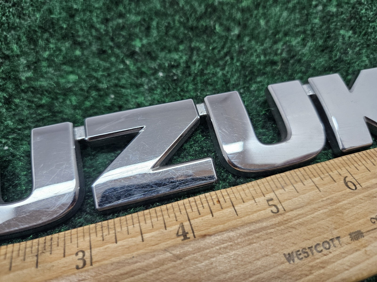 Suzuki OEM Chrome Plastic Emblem Badge Logo Nameplate Name Plate 8.25" GL2