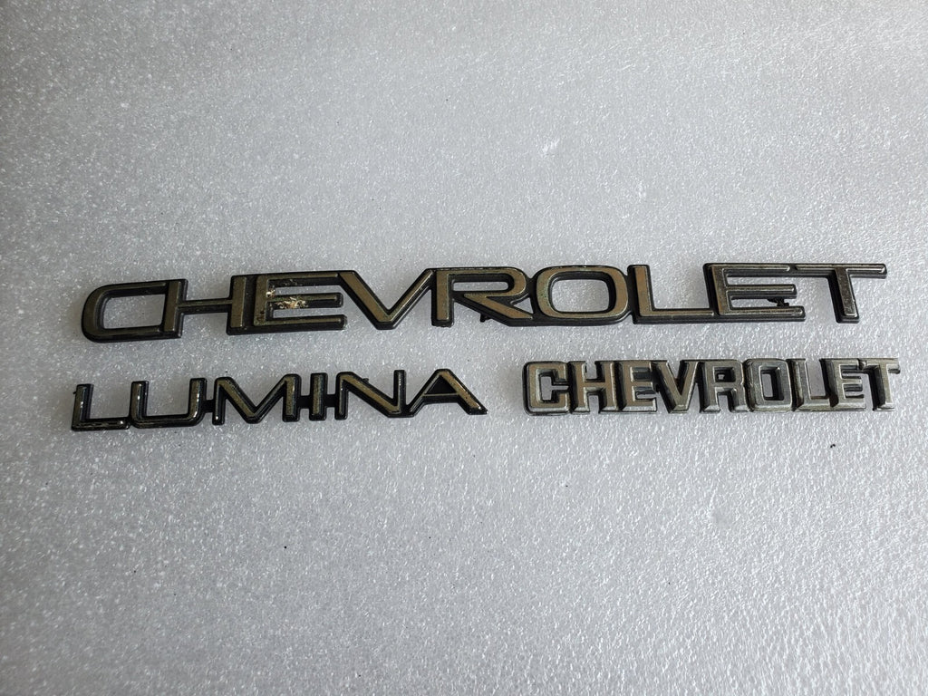 (3) Chevy OEM Classic Rear Trunk Emblem Badge Logo Nameplate Name Insignia VNTG