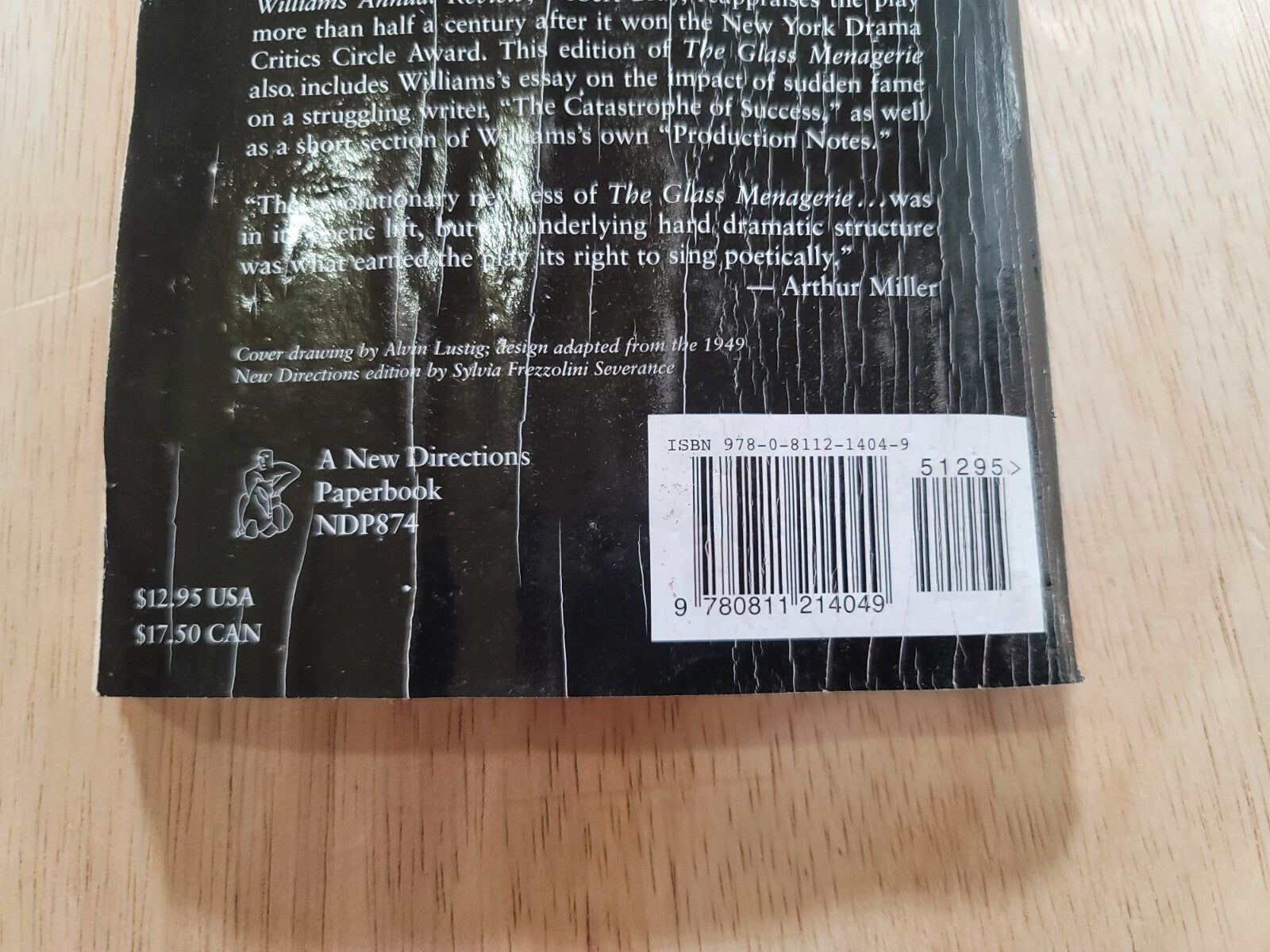 2 Of The Same Book The Glass Menagerie paperback Tennessee Williams B12