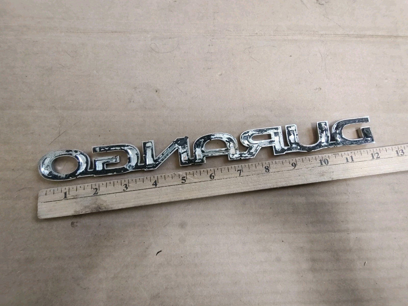 04 05 06 07 08 09 DODGE DURANGO REAR GATE CHROME EMBLEM LOGO BADGE USED OEM DL1