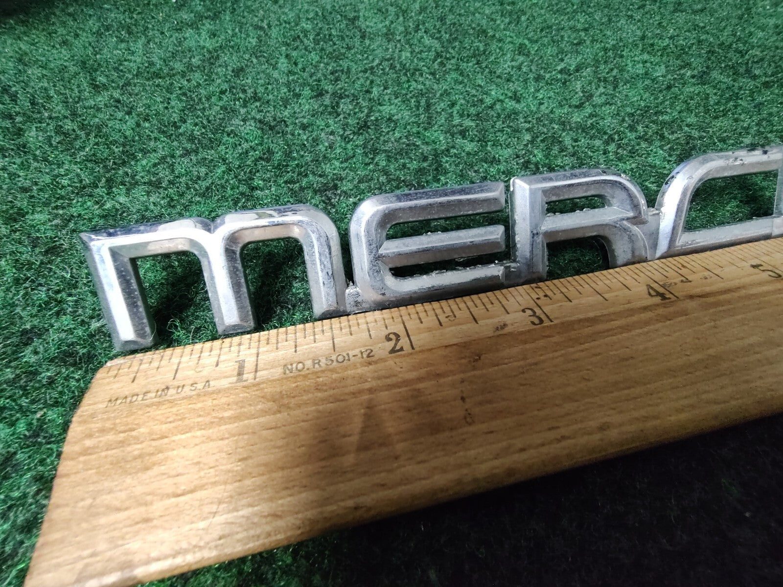 Mercury Chrome OEM 8.5" Curved Emblem Badge Logo Nameplate Name YF42-16702-C 7S1