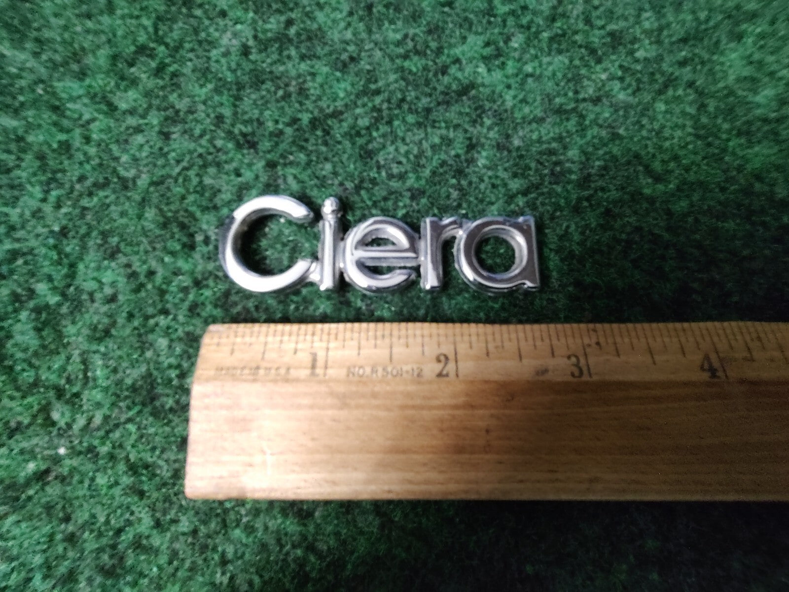 OEM Oldsmobile CIERA Emblem Badge Nameplate Metal Chrome Script Logo 7S2