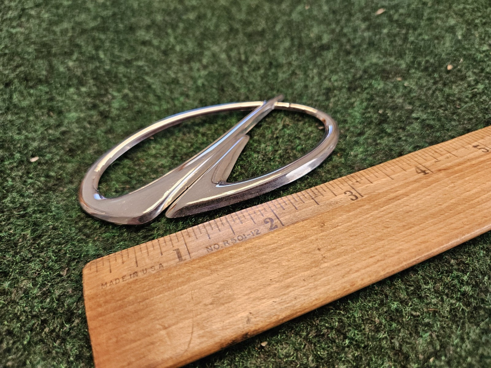 Vintage OLDSMOBILE Chrome EMBLEM SYMBOL BADGE OEM Nameplate Logo 4" 5M4