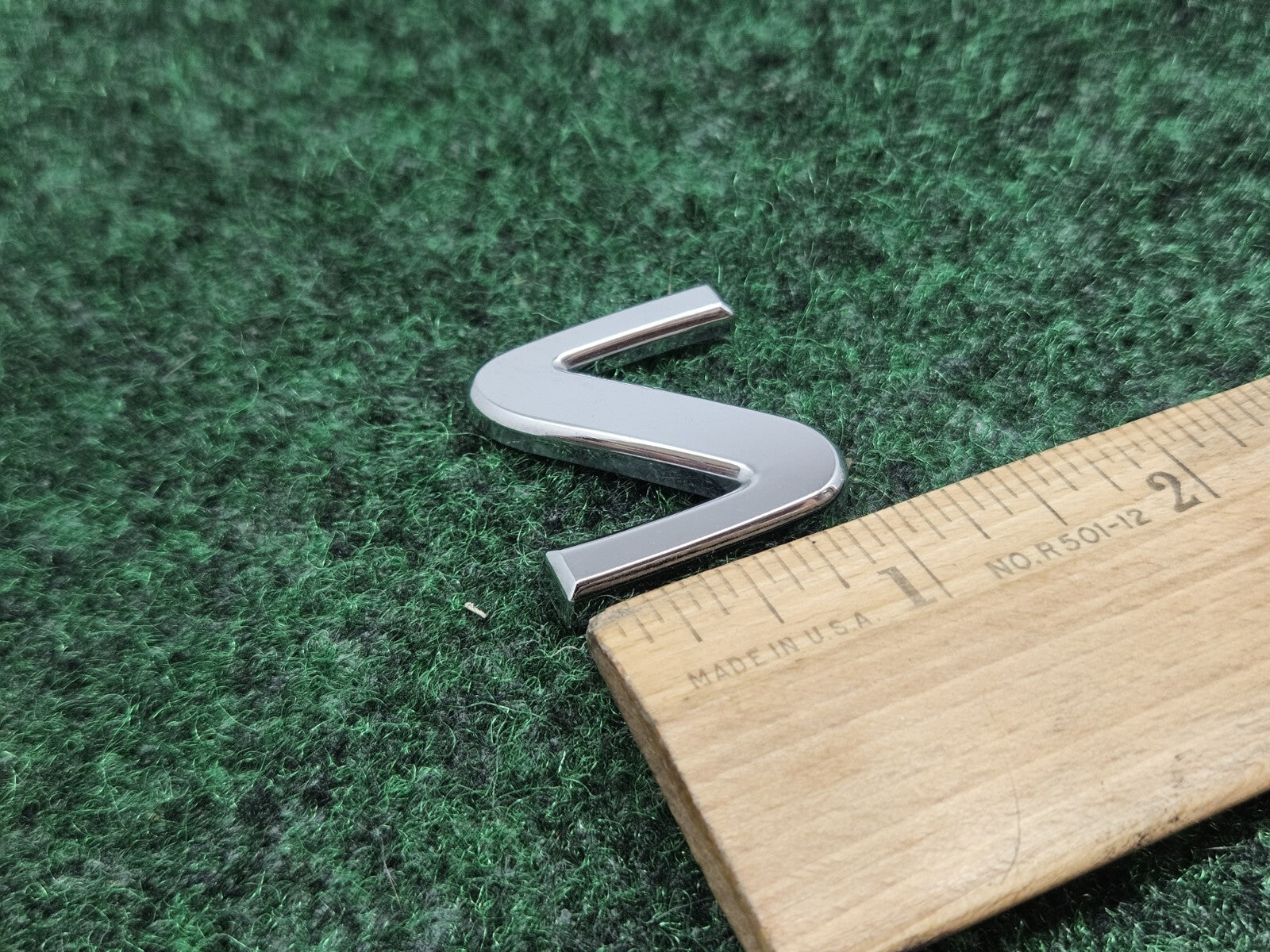 OEM Chrome "S" Hood Hatch Individual Letter Emblem Badge Logo Nameplate 2S6